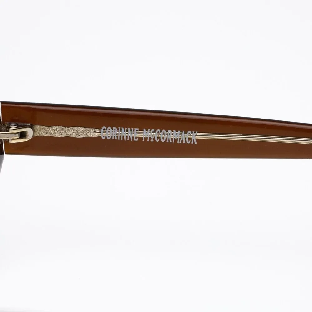 Corinne McCormack Women Sydney Square Ombre Brown +1.00 Reading Glasses (pre-own - Picture 5 of 7